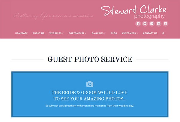 Guest upload service at Stewart Clarke Photography