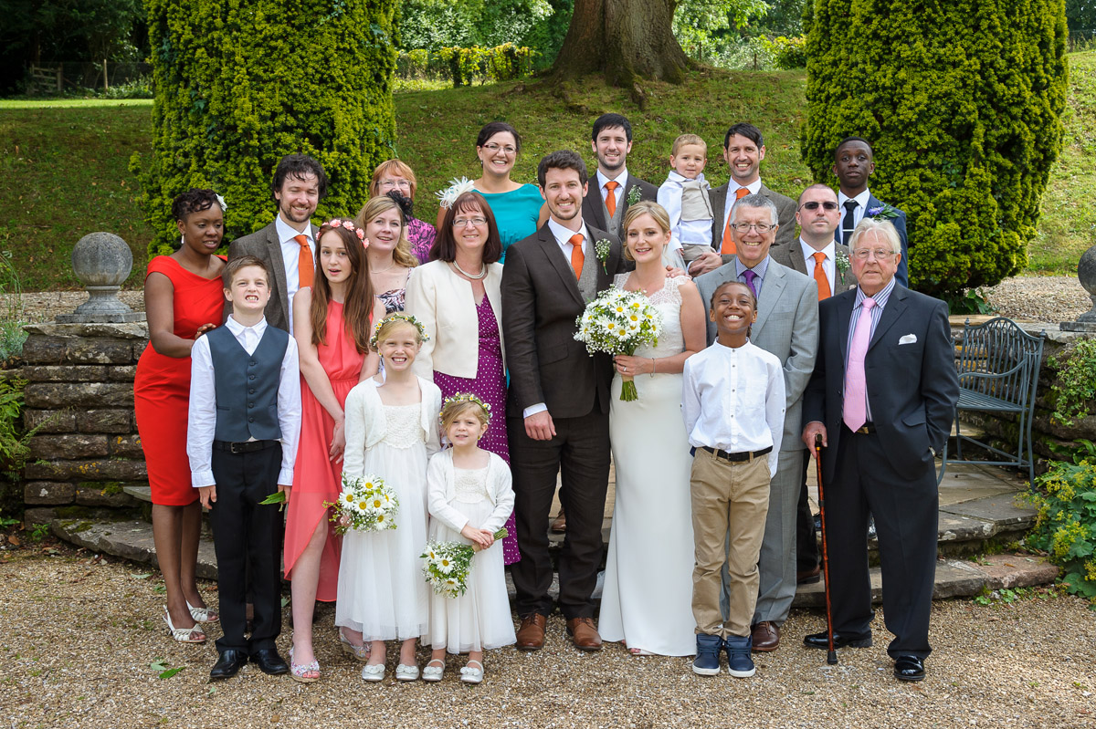 Group Wedding Photography at Coombe Lodge Venue