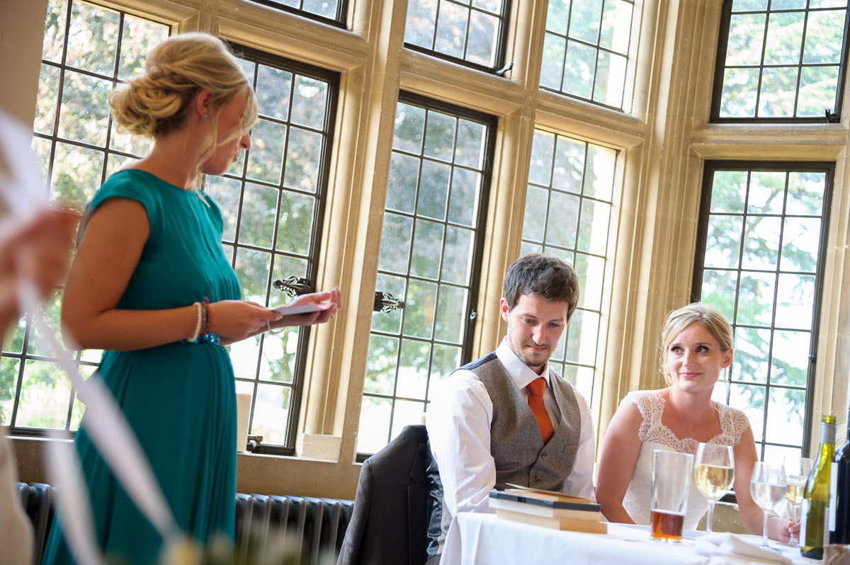 Speeches Wedding Photography at Coombe Lodge Venue