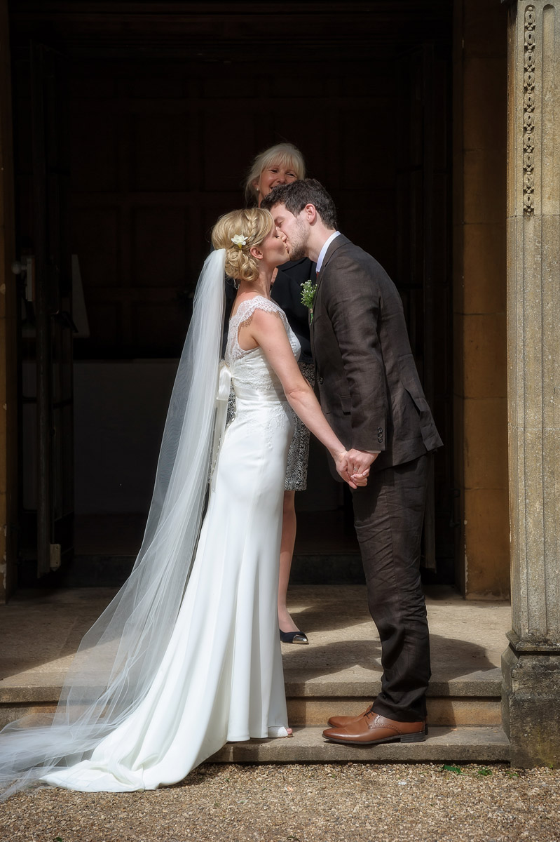 First Kiss Wedding Photography at Coombe Lodge Venue