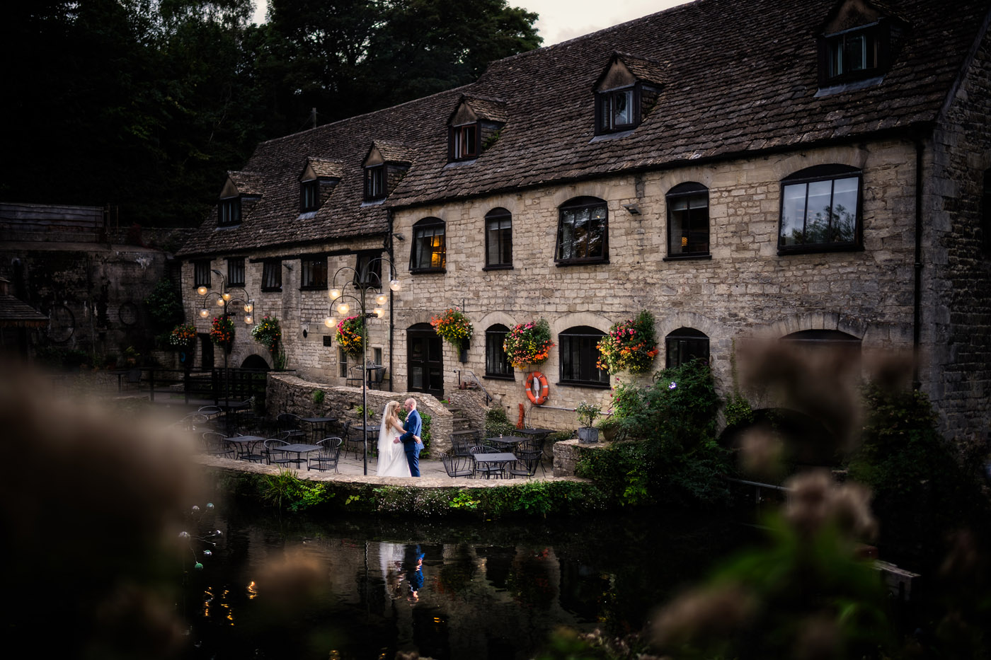 Bride & Groom wedding photography at Egypt Mill, Nailsworth