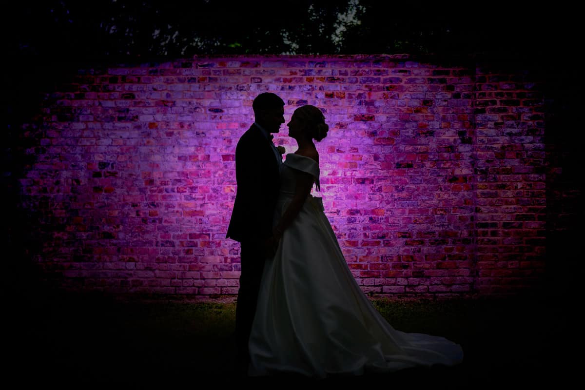 Creative silhouette, wedding photography at Eastington Park