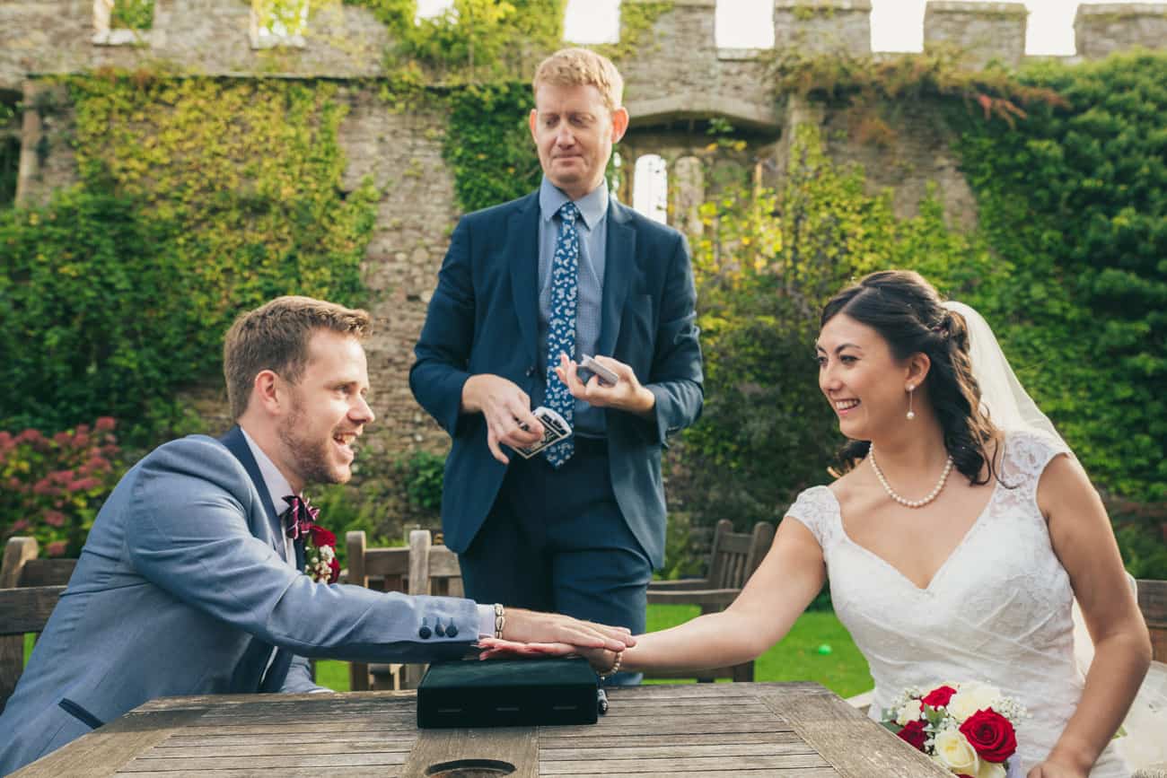 Magician Wedding Photography at Thornbury Castle Venue