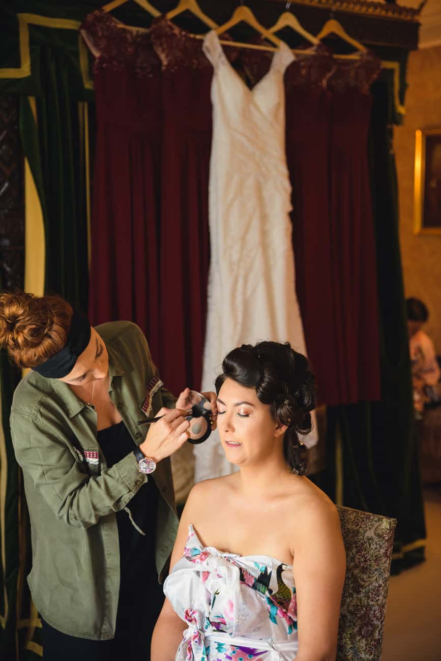 Bride's Makeup Wedding Photography at Thornbury Castle Venue