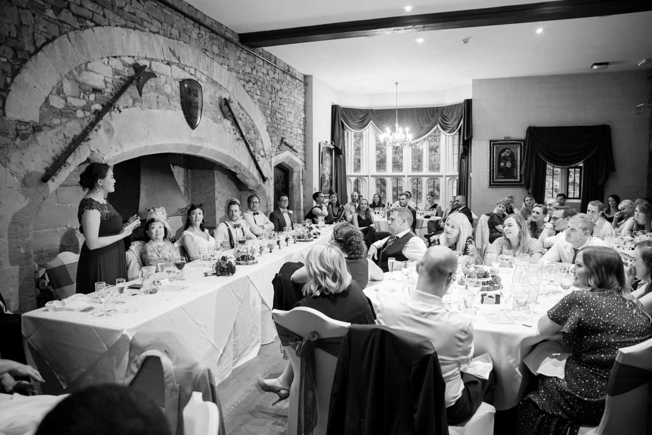 Speeches Wedding Photography at Thornbury Castle Venue