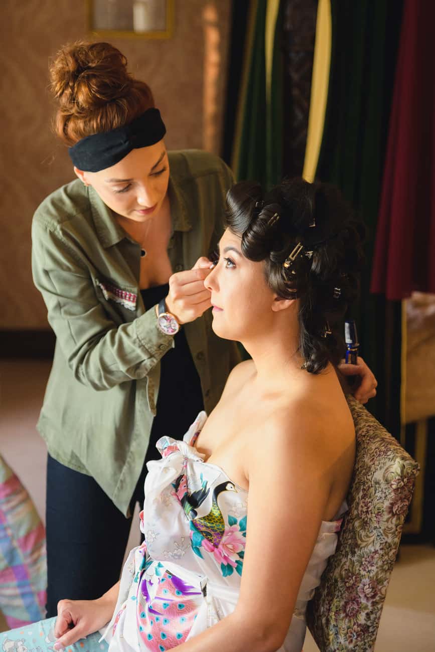 Bride's Makeup Wedding Photography at Thornbury Castle Venue