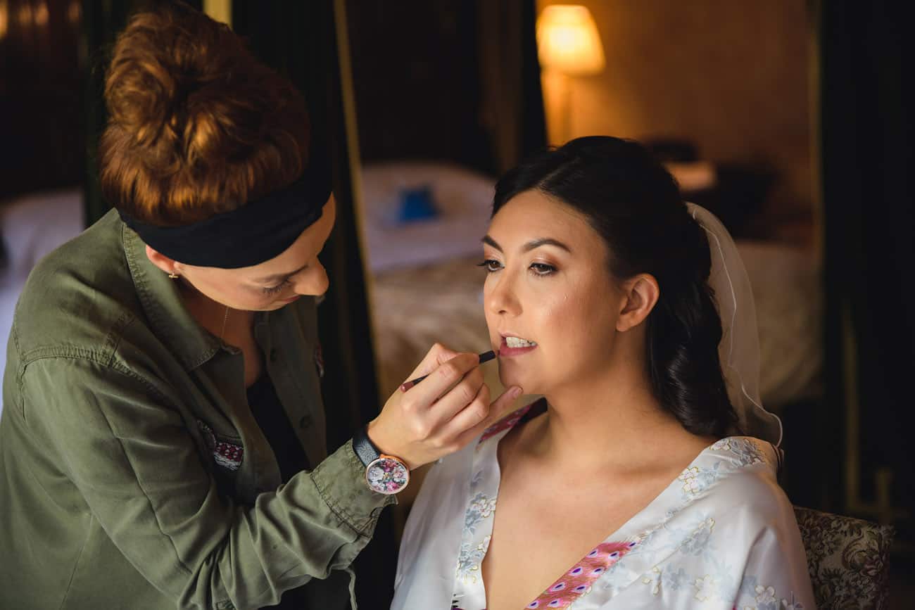 Bride's Makeup Wedding Photography at Thornbury Castle Venue