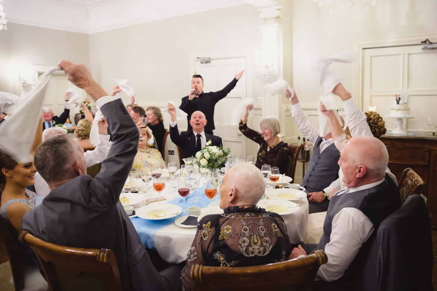 Wedding Photography Singing Waiters at Berwick Lodge
