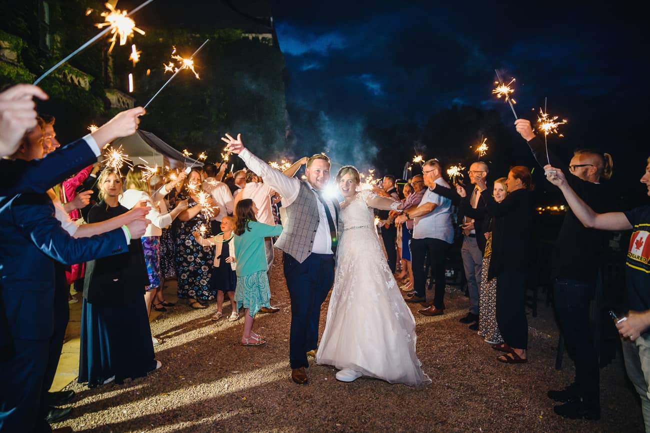 Creative Smoke Grenades Wedding Photography at Eastwood Park Venue