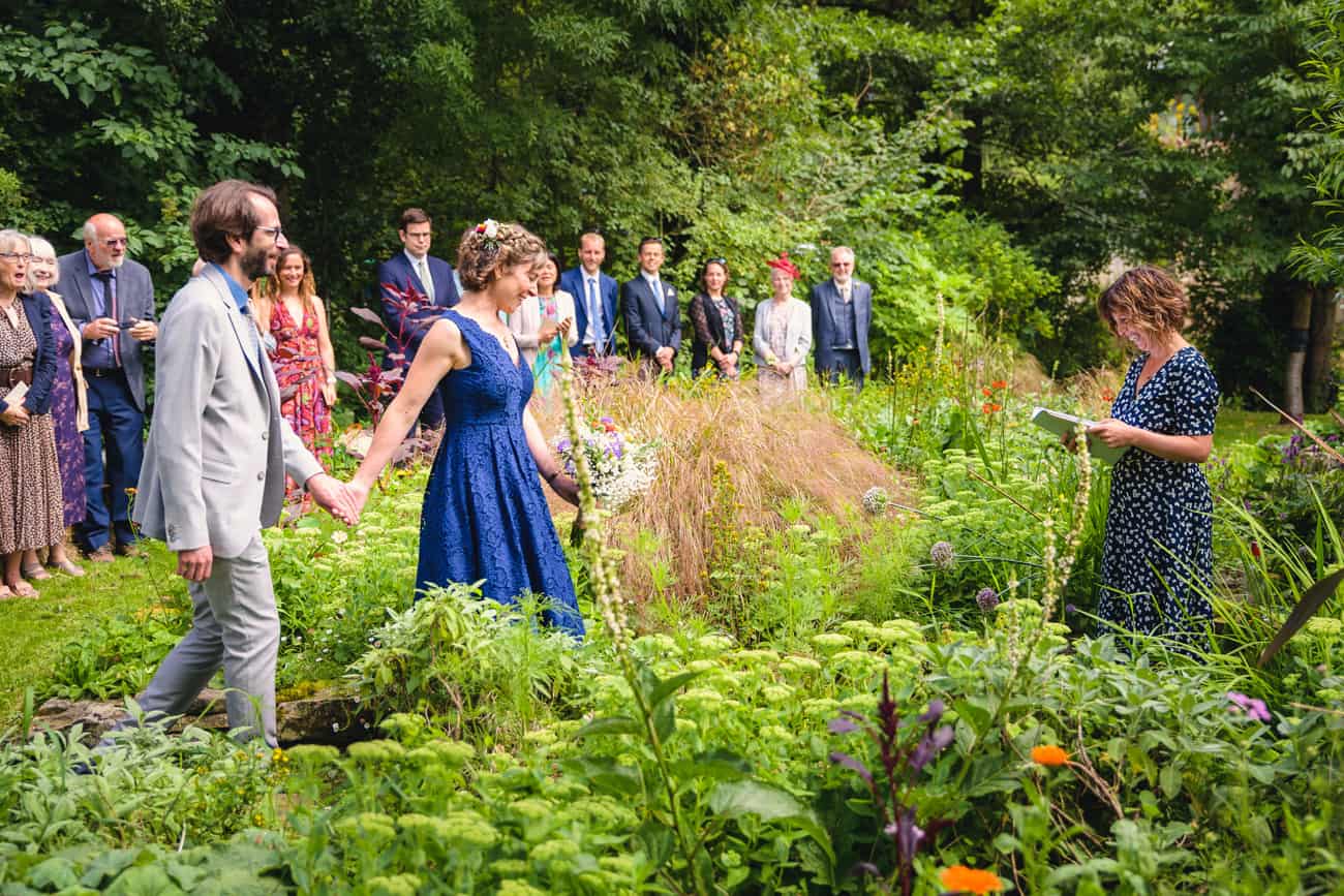 Handfasting ceremony at Radford Mill Farm