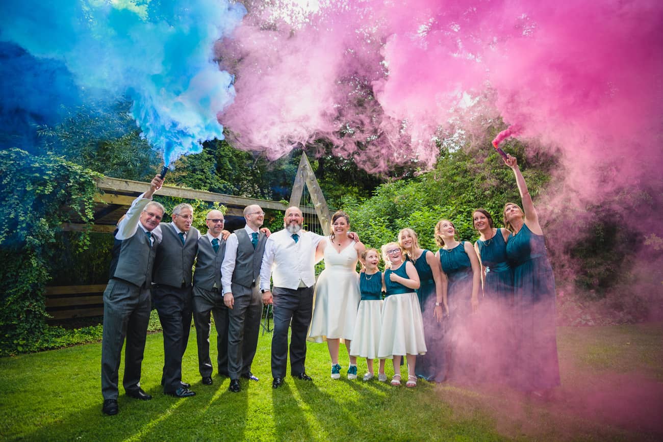 Creative Wedding Photography with Smoke Grenades