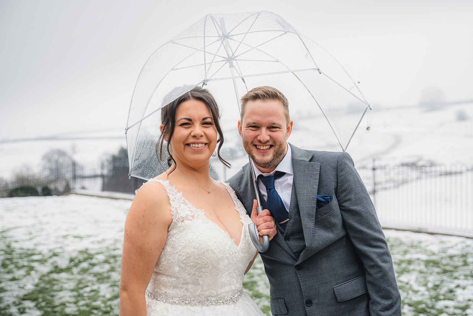 Featured image for “A Snowy Wedding Day at Kingscote Barn”