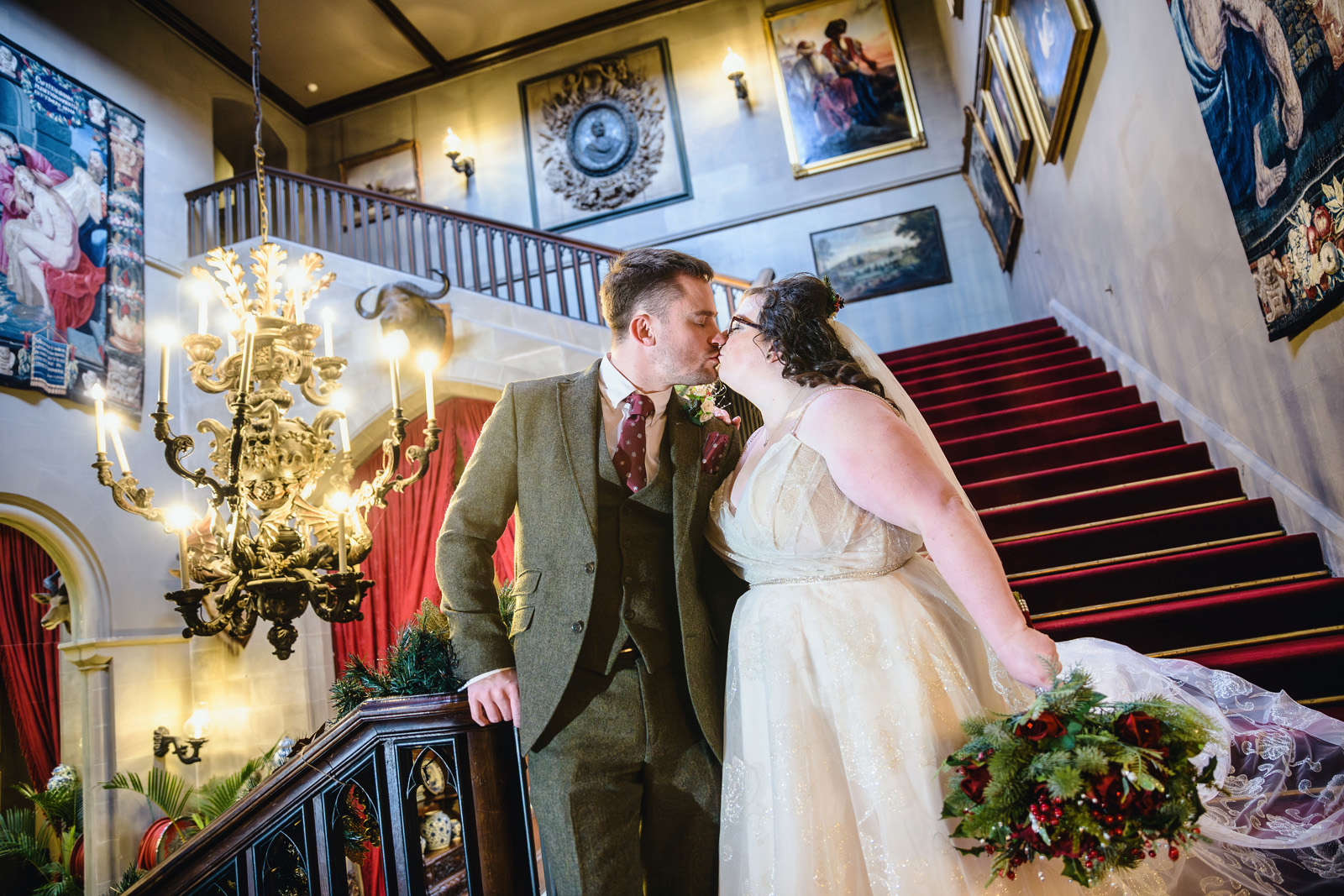 Winter Wedding Photography at Wedding Photography at Eastnor Castle