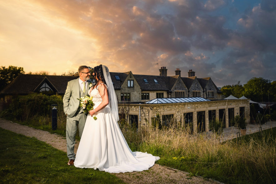 Sunset Wedding Photography at The Pear Tree in Purton