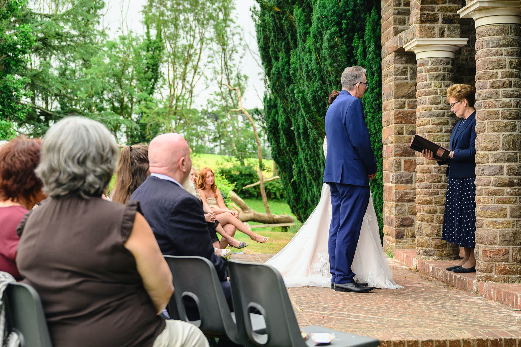 Wedding Photographer at Tapeley Park Gardens